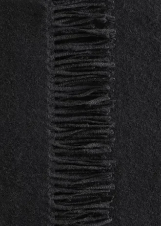 Écharpe-couverture en laine à franges