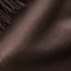 Écharpe-couverture en laine à franges