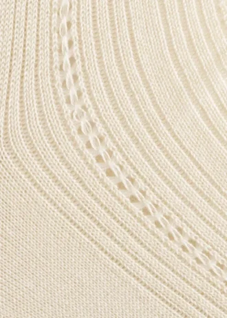 Chaussettes en maille côtelée mélangée à de la soie