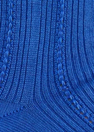 Chaussettes en maille côtelée mélangée à de la soie