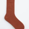 Chaussettes en soie côtelées