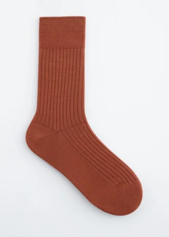 Chaussettes en soie côtelées