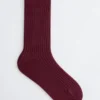 Chaussettes en soie côtelées