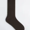 Chaussettes en soie côtelées