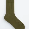 Chaussettes en soie côtelées