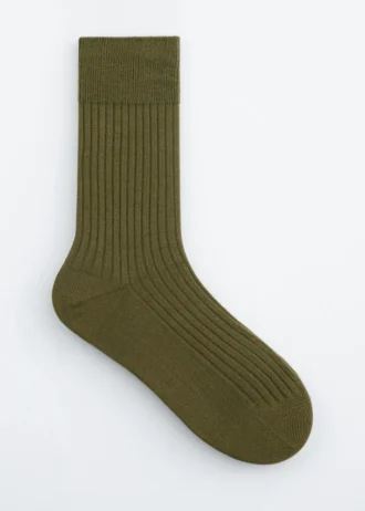 Chaussettes en soie côtelées