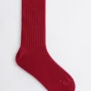 Chaussettes en soie côtelées