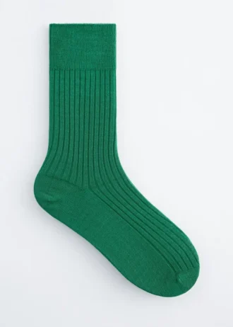 Chaussettes en soie côtelées