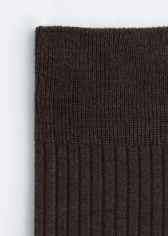 Chaussettes en soie côtelées