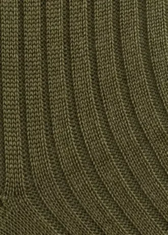 Chaussettes en soie côtelées
