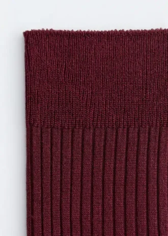 Chaussettes en soie côtelées