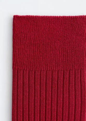 Chaussettes en soie côtelées