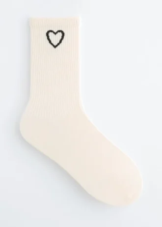 Chaussettes en tricot côtelé