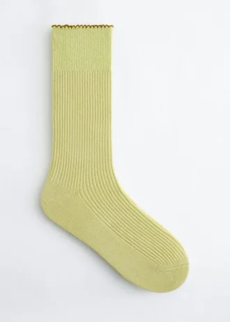 Chaussettes en tricot côtelé