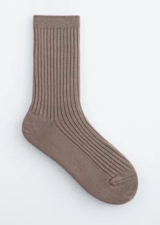 Chaussettes en tricot côtelé