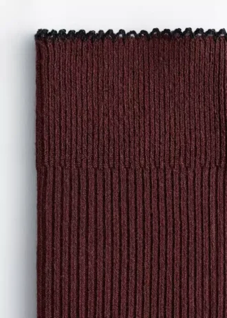 Chaussettes en tricot côtelé