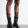 Bottines en cuir extensible