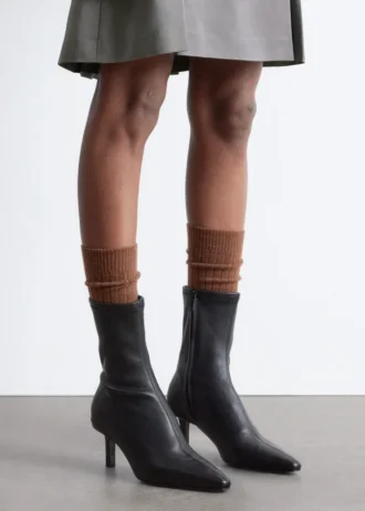 Bottines en cuir extensible