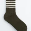 Chaussettes rayées à bords volantés