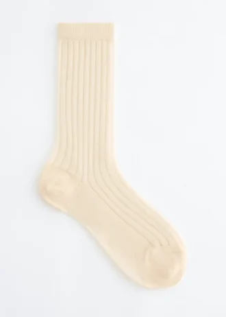 Chaussettes transparentes à côtes