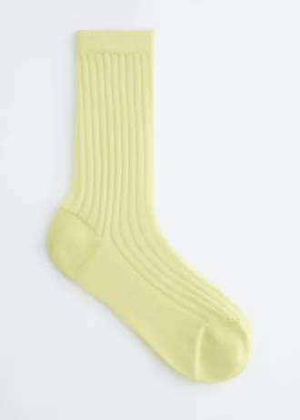 Chaussettes transparentes à côtes