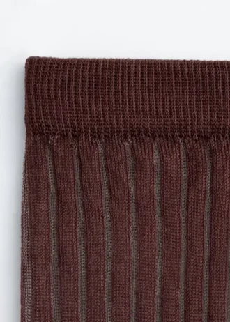 Chaussettes transparentes à côtes