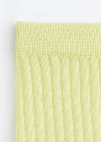 Chaussettes transparentes à côtes