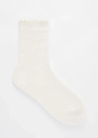 Chaussettes à volants côtelées