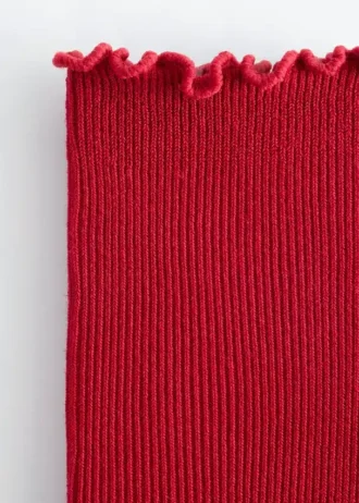Chaussettes à volants côtelées