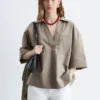 Chemise ample à manches courtes
