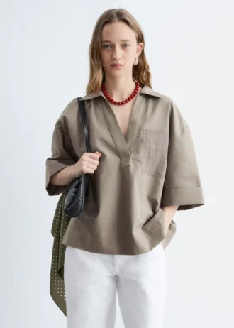 Chemise ample à manches courtes