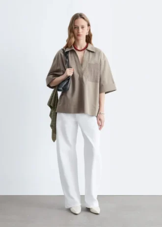 Chemise ample à manches courtes