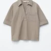 Chemise ample à manches courtes