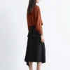 Chemise à carreaux avec cordon de serrage