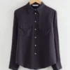 Chemise classique en soie de mûrier