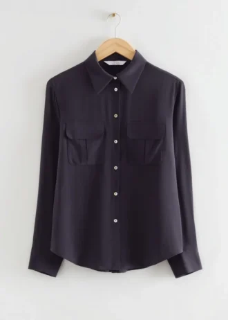 Chemise classique en soie de mûrier