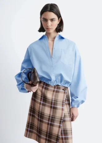 Chemise courte à cordon