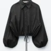 Chemise courte à cordon