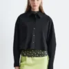 Chemise courte oversize en coton