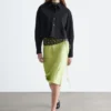 Chemise courte oversize en coton