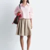 Chemise courte oversize en coton