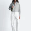 Chemise courte oversize en coton