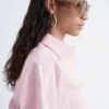 Chemise courte oversize en coton