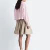 Chemise courte oversize en coton