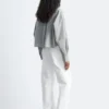 Chemise courte oversize en coton