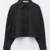 Chemise courte oversize en coton