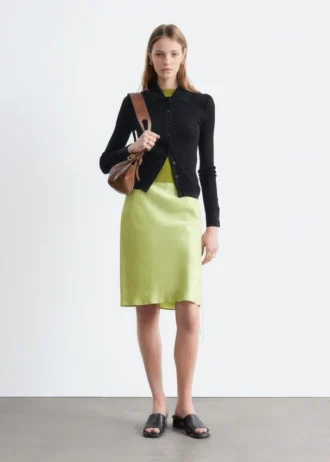 Chemise à côtes pointelles