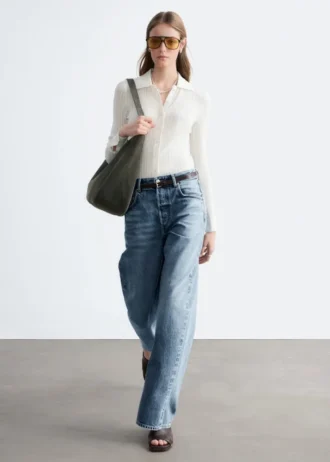 Chemise à côtes pointelles