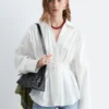 Chemise en coton ajustée à la taille