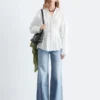 Chemise en coton ajustée à la taille
